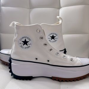 White Platform Converse